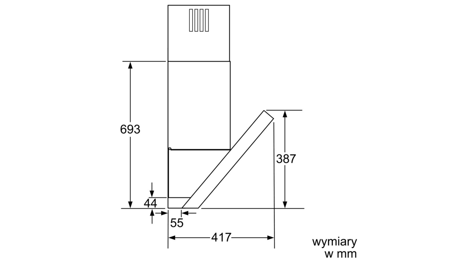 Máy hút mùi ống khói Bosch DWK06E650