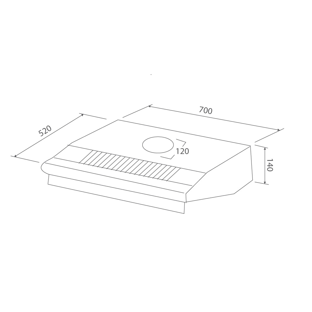 Máy hút mùi cổ điển Malloca H322-700B New