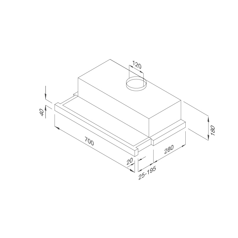 Máy Hút Mùi Âm Tủ Malloca K1507