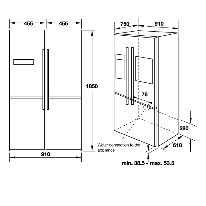 Tủ lạnh Hafele HF-SBSIC