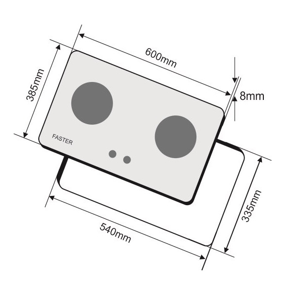 Bếp gas âm Faster FS-261S