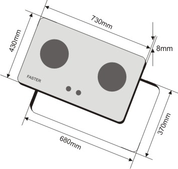 Bếp gas âm Faster FS-217R