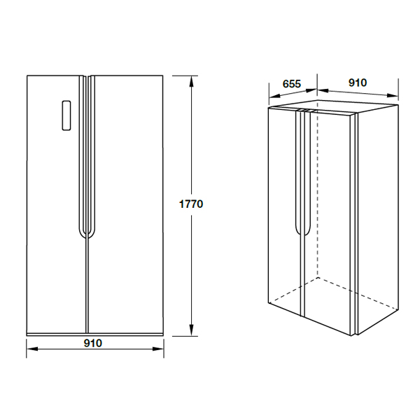 Tủ lạnh Side by side Hafele HF-SBSID