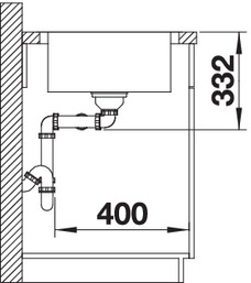 Chậu rửa bát âm Blanco lemis XL 8