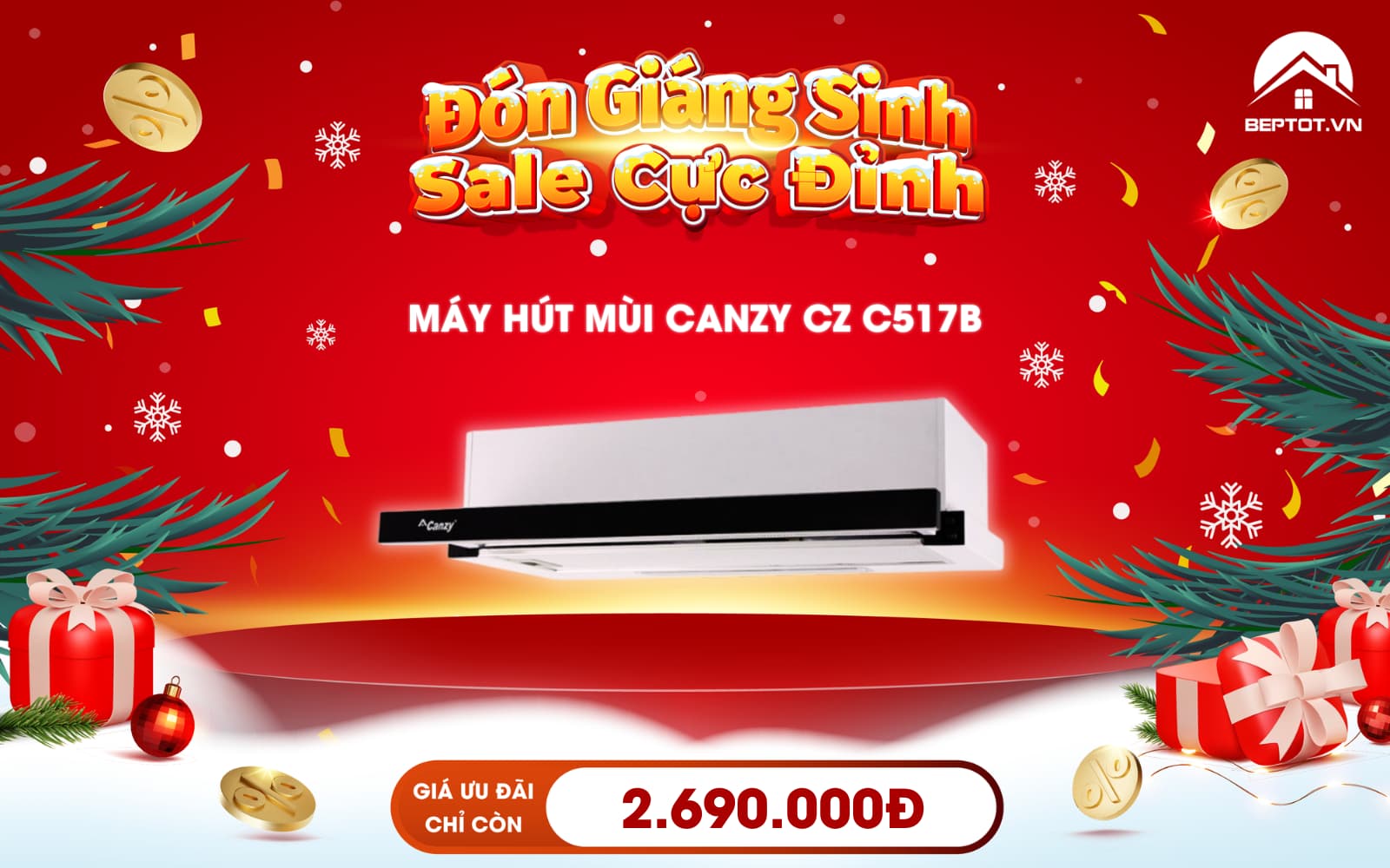 Đón Giáng Sinh - Sale Cực Đỉnh Tại Beptot.vn: Giá Sốc Toàn Bộ Thiết bị Bếp