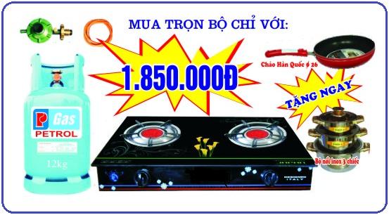 Bộ bếp gas hồng ngoại khuyến mại