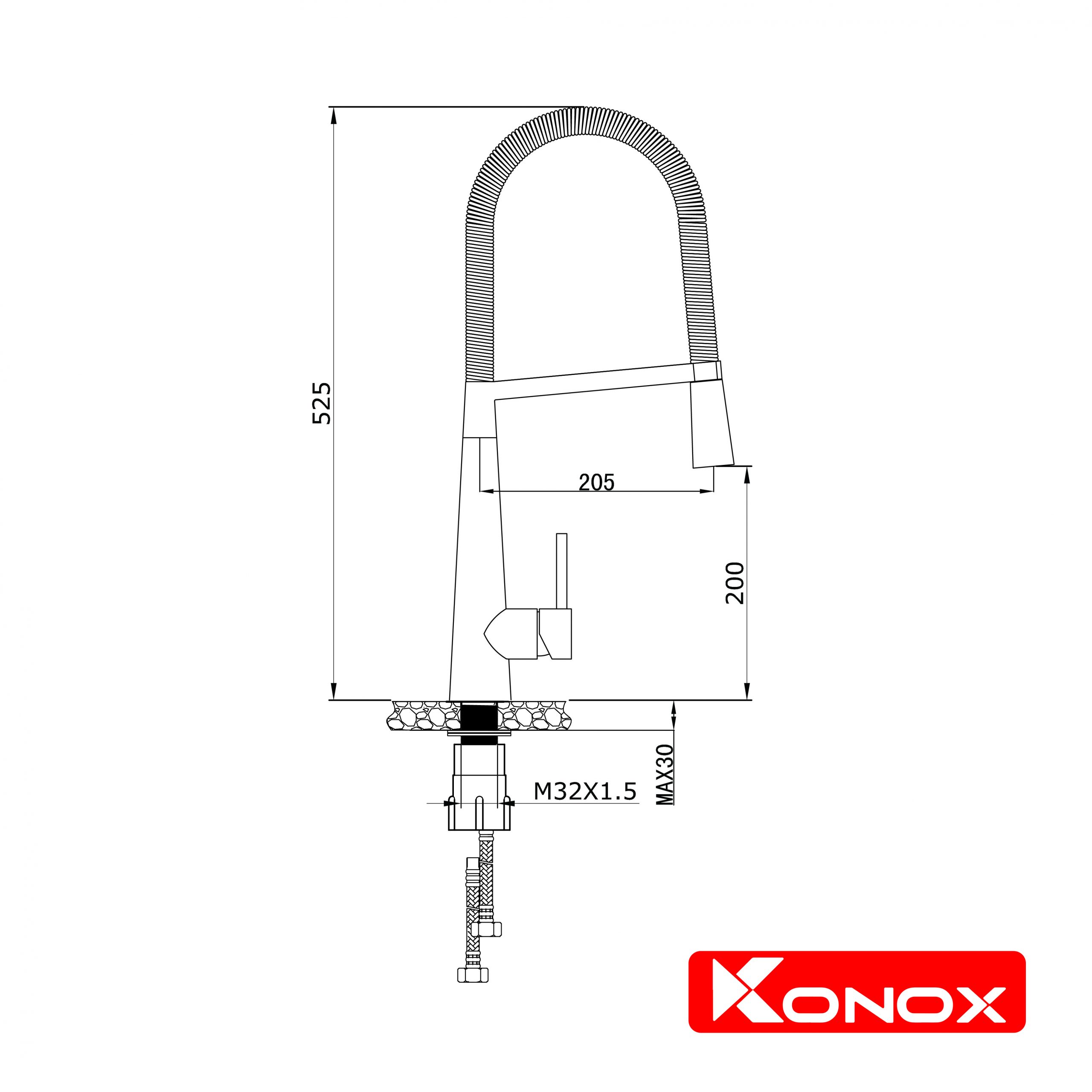 Vòi rửa bát thân mềm KN1909