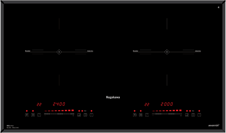 Bếp đôi điện từ Nagakawa NK2C01M