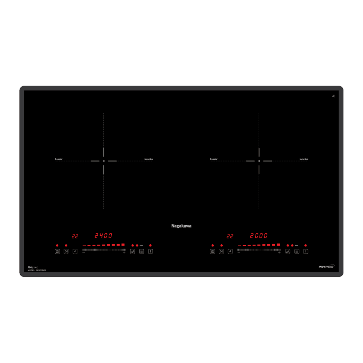 Bếp đôi điện từ Nagakawa NK2C05MB