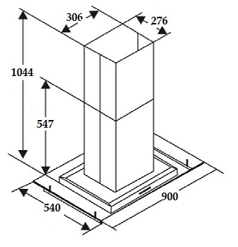 Hút mùi đảo Binova BI-99-IG-09