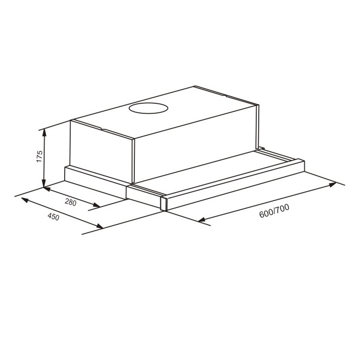 Máy hút mùi âm tủ Binova BI-26-W-07