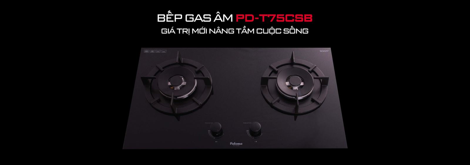 Bếp gas âm Paloma PD-T75CSB